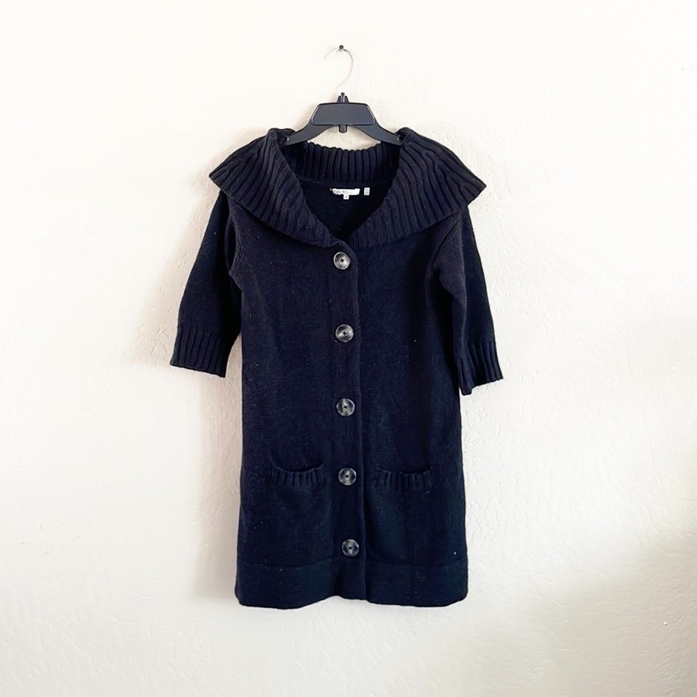🌿Final Sale Vince‎ Button Up Black Knit Cashmere/Wool/Alpaca Sweater